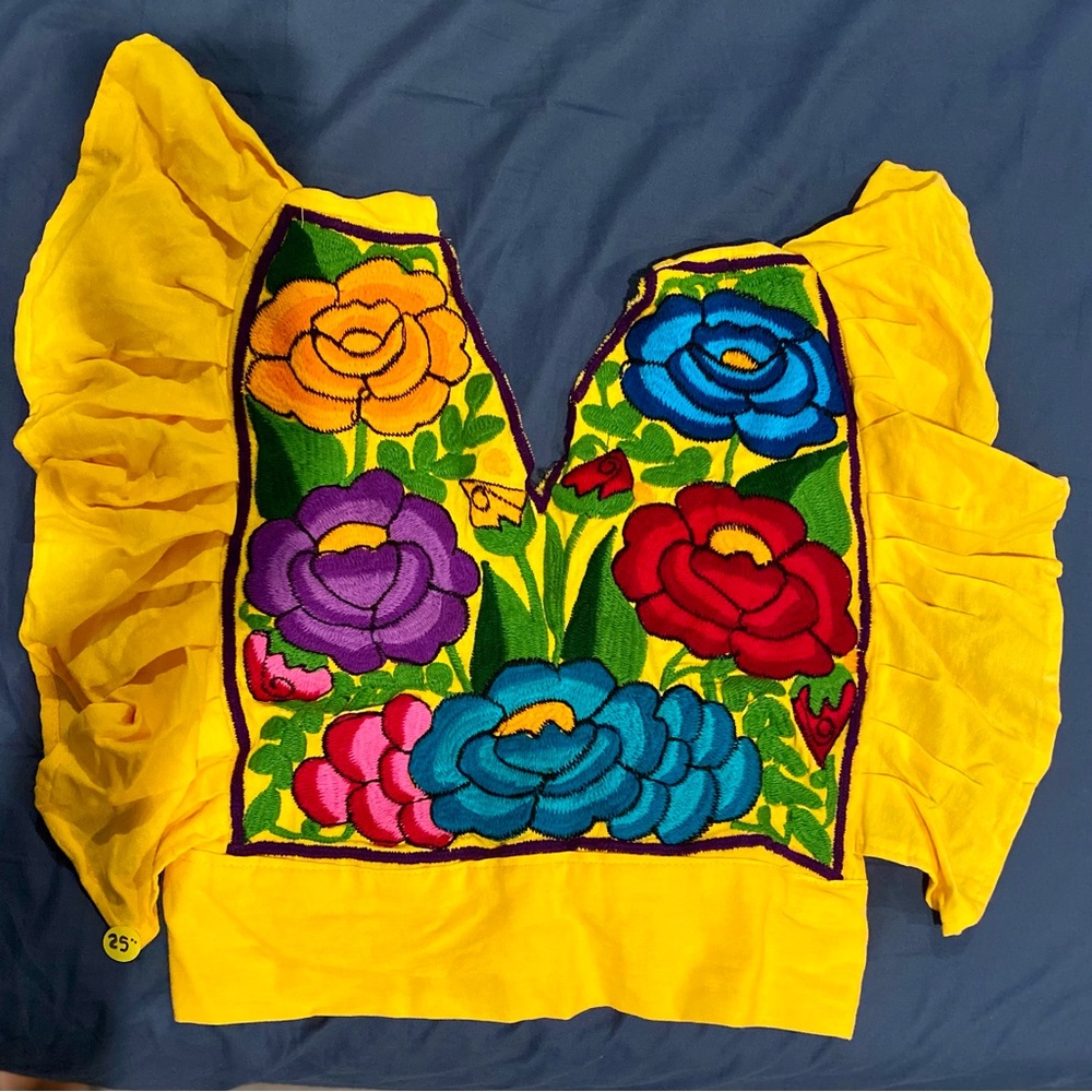 Artisanal embroidered top